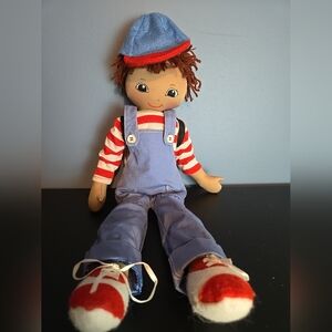 HABA ? Doll Brown Hair with Removable Outfit Hat & Backpack & Shoes 17 Inches